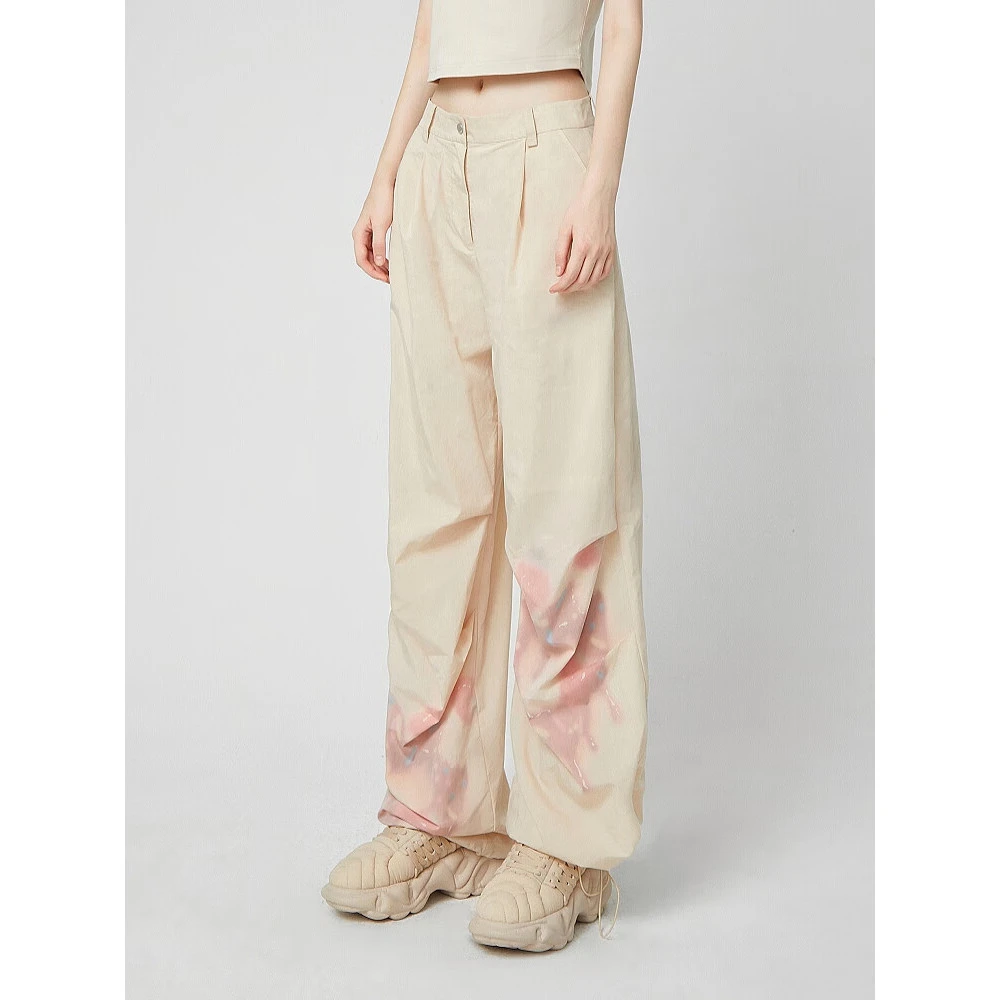 LALABOBO设计感宽松时尚涂鸦潮多巴胺休闲裤RBDC-ZC11