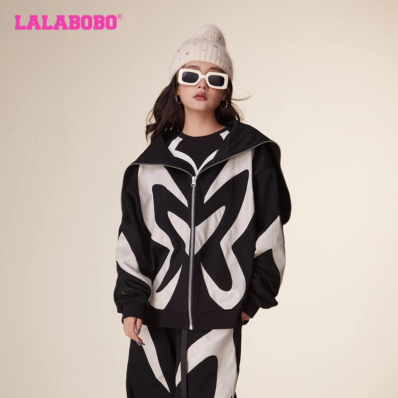 LALABOBO秋冬设计师BOBO系列潮酷女孩短外套LBCD-WSTS39