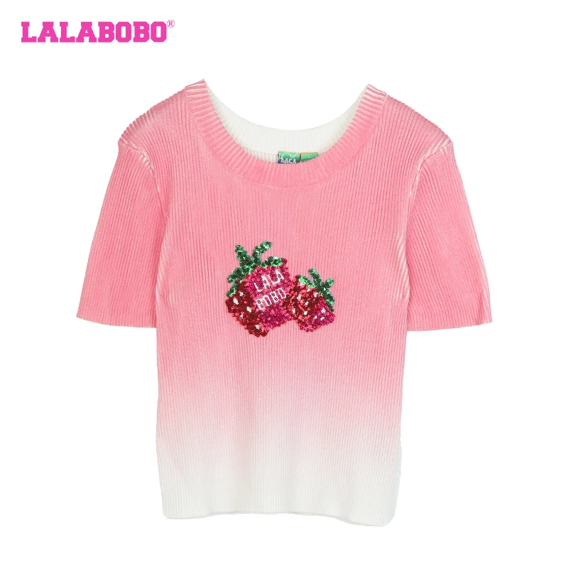 LALABOBO纯棉甜美温柔系水果短袖针织T恤|LBDB-WSTM13