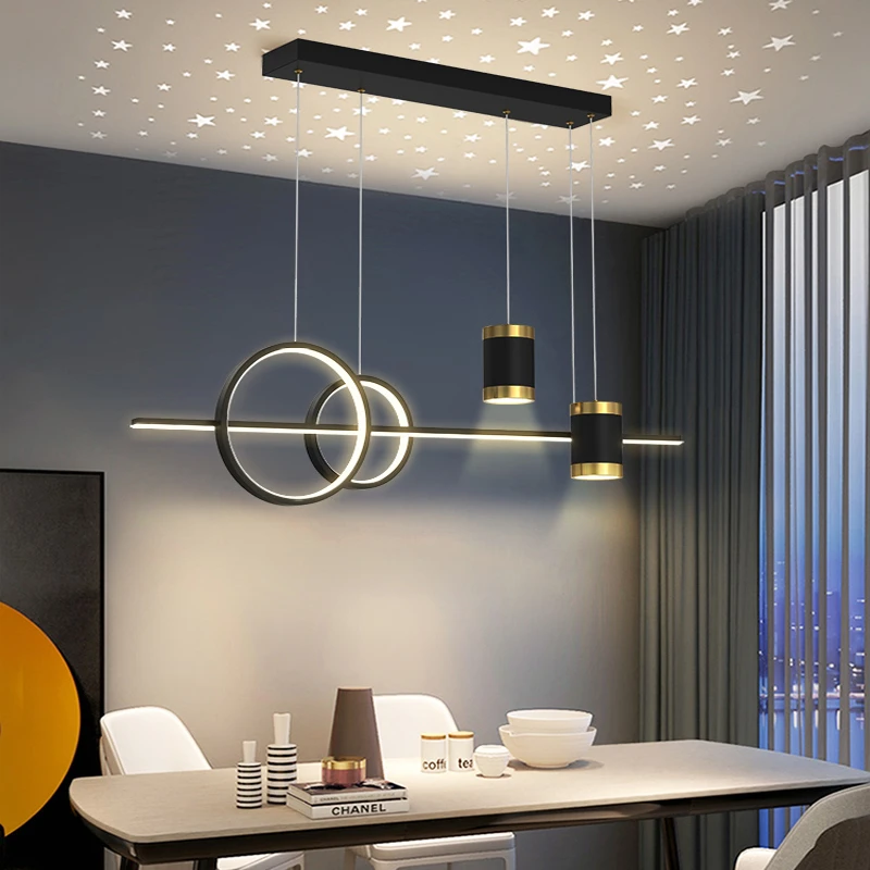2023新款餐厅吊灯时尚创意餐吊灯一字形餐厅灯餐桌灯饭厅吊灯