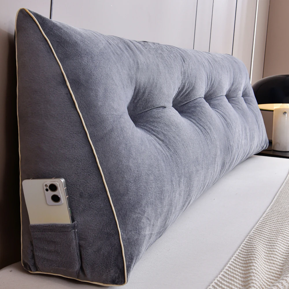榻榻米床头沙发卧室靠枕软包靠垫简约纯色靠背垫宿舍可拆洗靠背枕