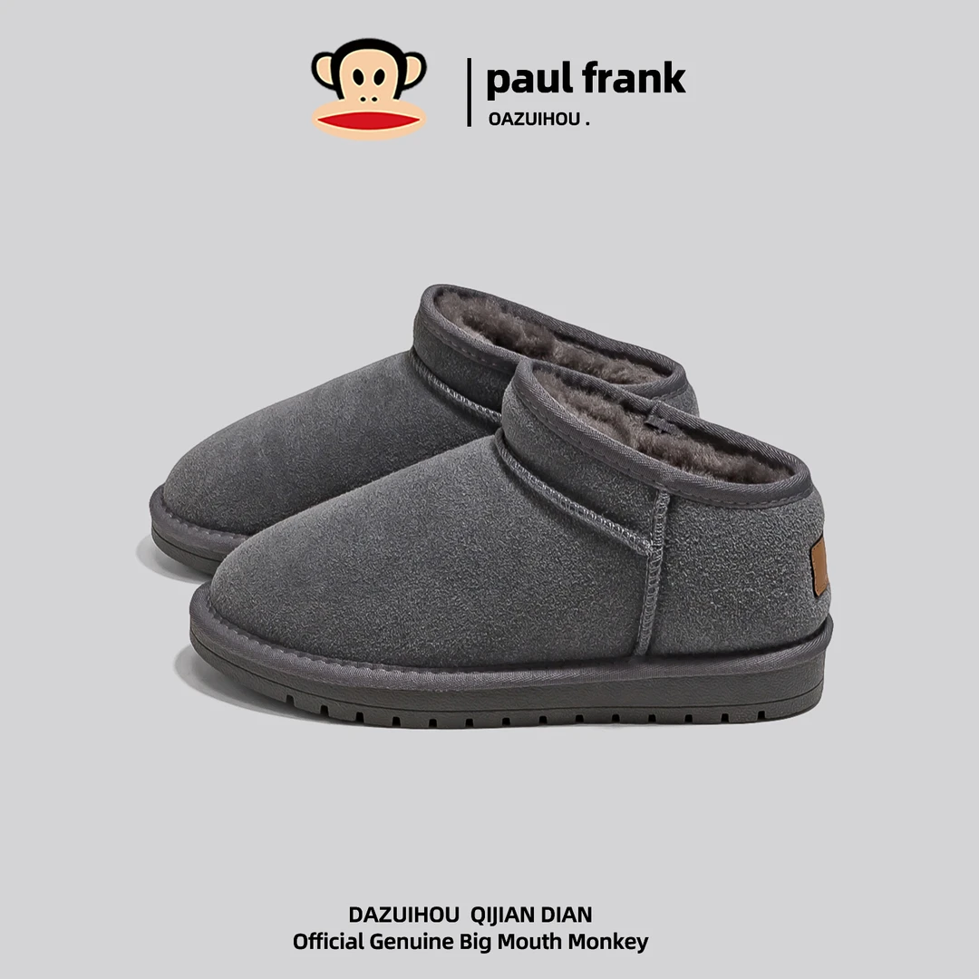 大嘴猴棉鞋雪地靴2025新款冬季加绒加厚保暖棉鞋厚底女毛鞋女学生