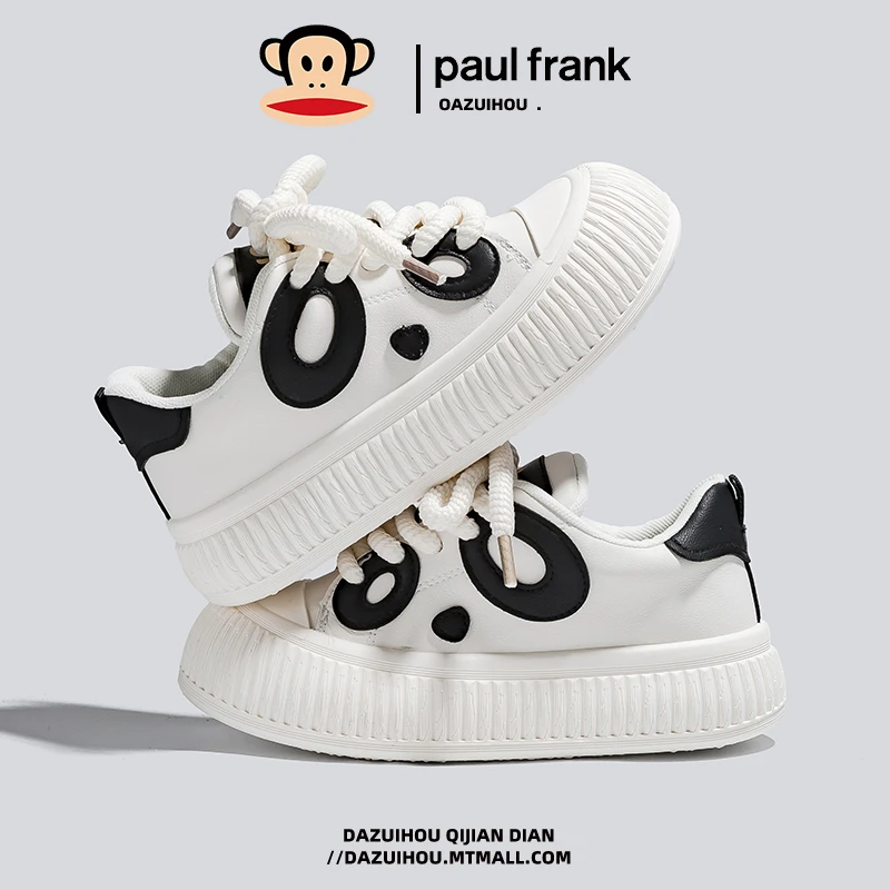 大嘴猴秋季饼干鞋时尚厚底潮流百搭奶呼呼大头小白鞋女