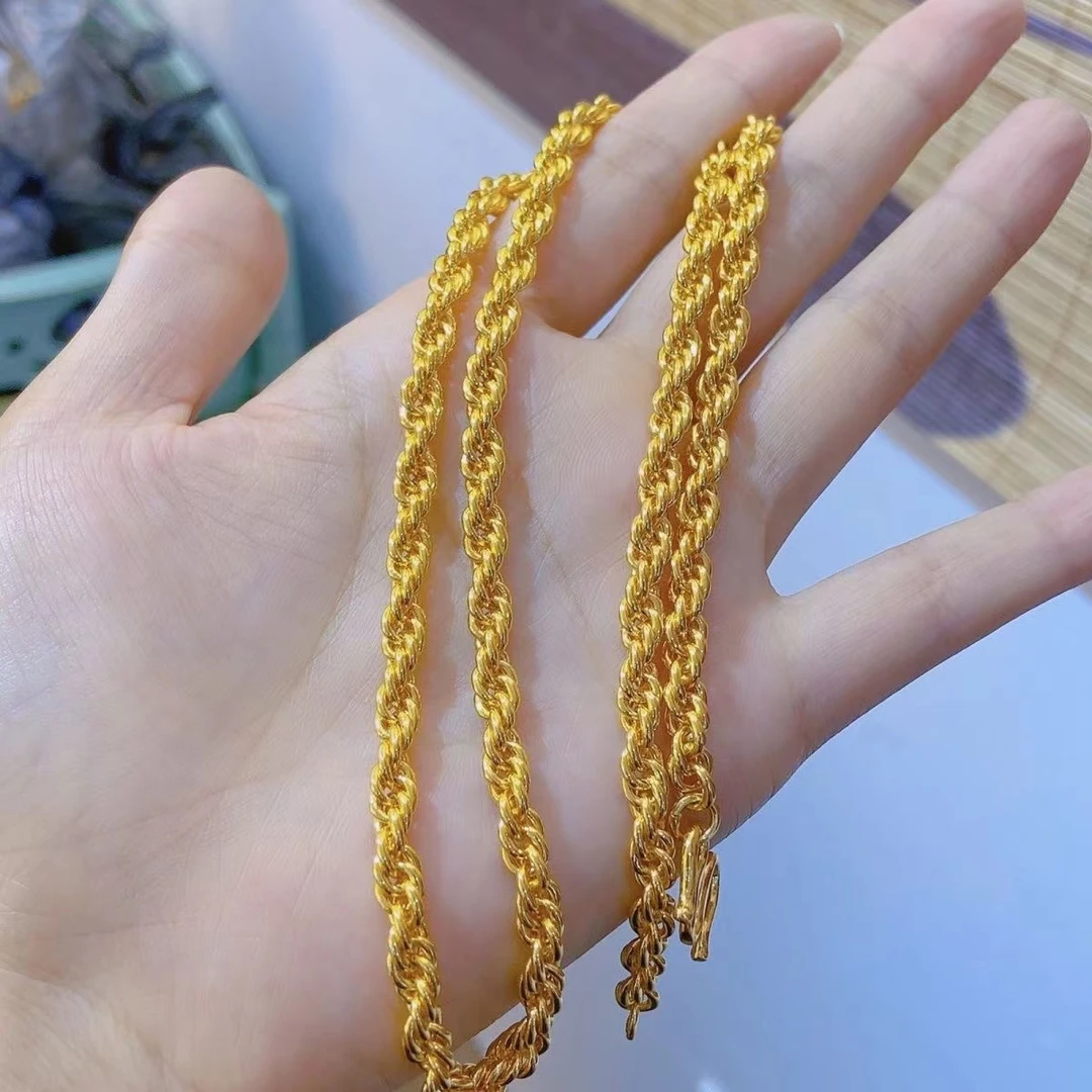 合金项链 麻花项链  （点击选款）