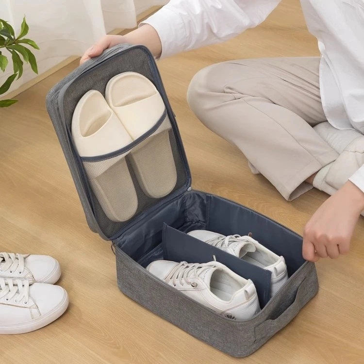 爆款优选旅行鞋包鞋袋鞋罩收纳鞋盒三层鞋子收纳袋鞋套可插拉杆箱