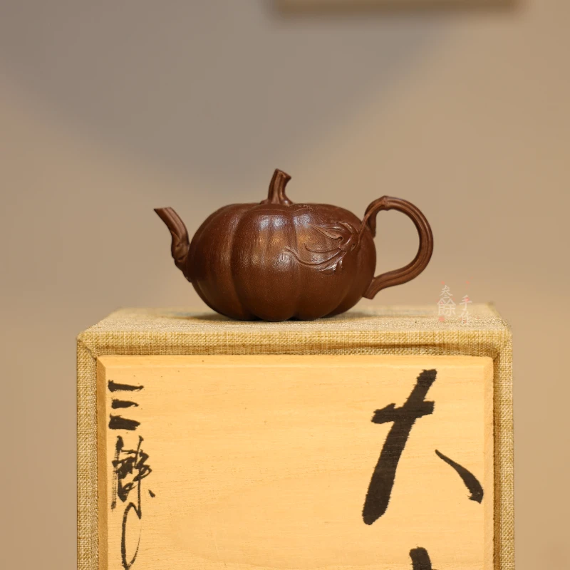 知餘造器 福瓜紫砂壶宜兴紫砂壶原矿紫泥纯手工80CC家用茶具茶壶