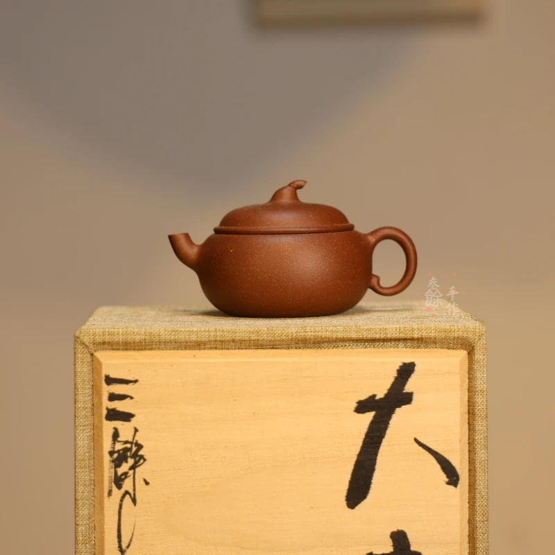 知餘造器 知喜福禄紫砂壶宜兴紫砂壶老紫泥80CC手工壶家用茶具