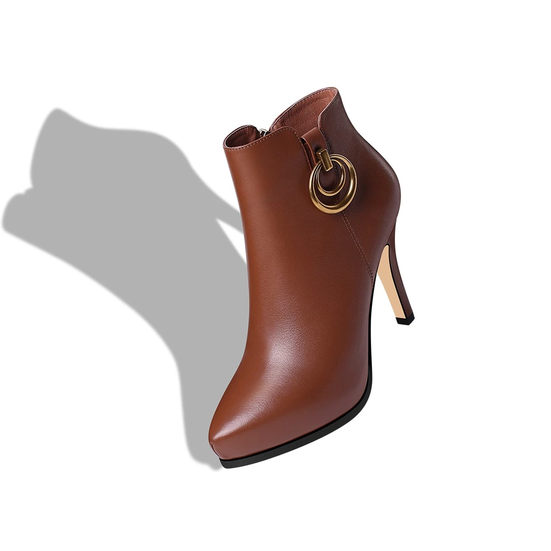 正常尺码 女鞋 时装靴 001MS 黄棕色