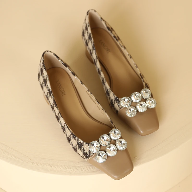 正常尺码 女鞋 时尚单鞋 BM359 卡其色