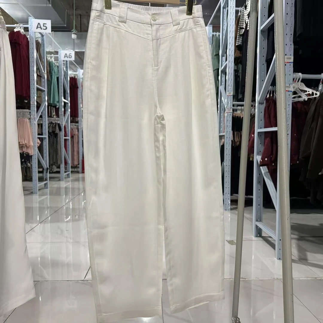 【B348】（64601）2024春秋冬季新款高腰显瘦宽松裤子弯刀裤休闲女