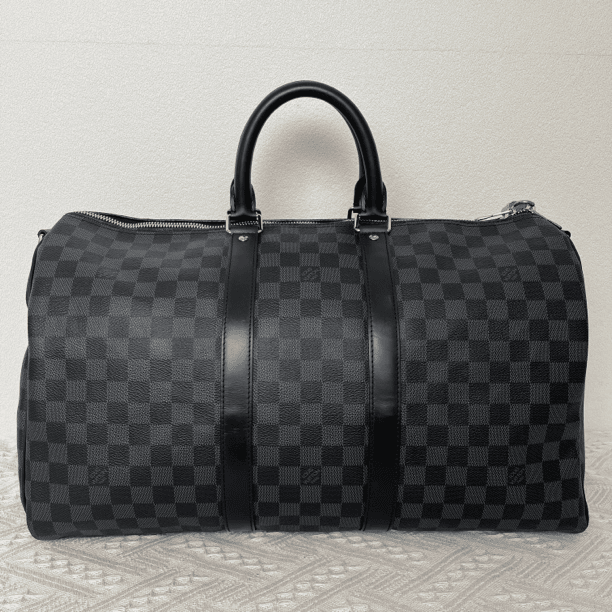 99新 LouisVuitton/路易威登 97新/3290/黑棋盘格keepall45旅行包