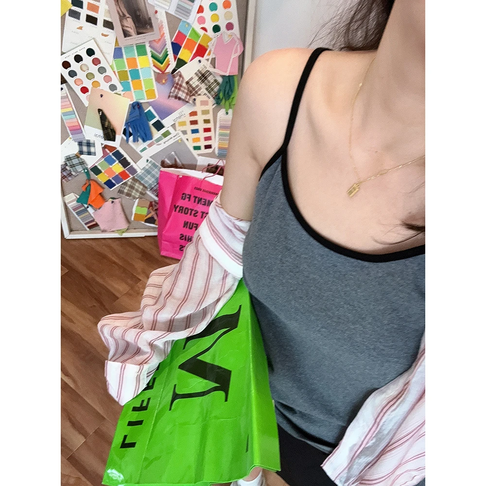 V 6009【万物皆可搭】大码无袖背心叠穿背心