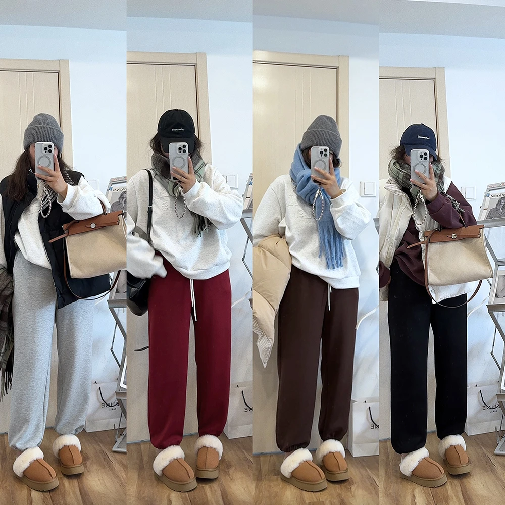 V N018大码秋季新款显瘦百搭遮肉休闲卫裤