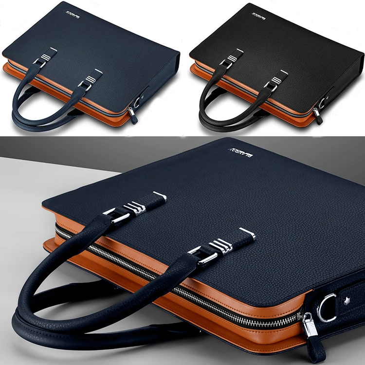 新款男士单肩包手提包横款真皮商务休闲包斜挎男包牛皮背包公文包