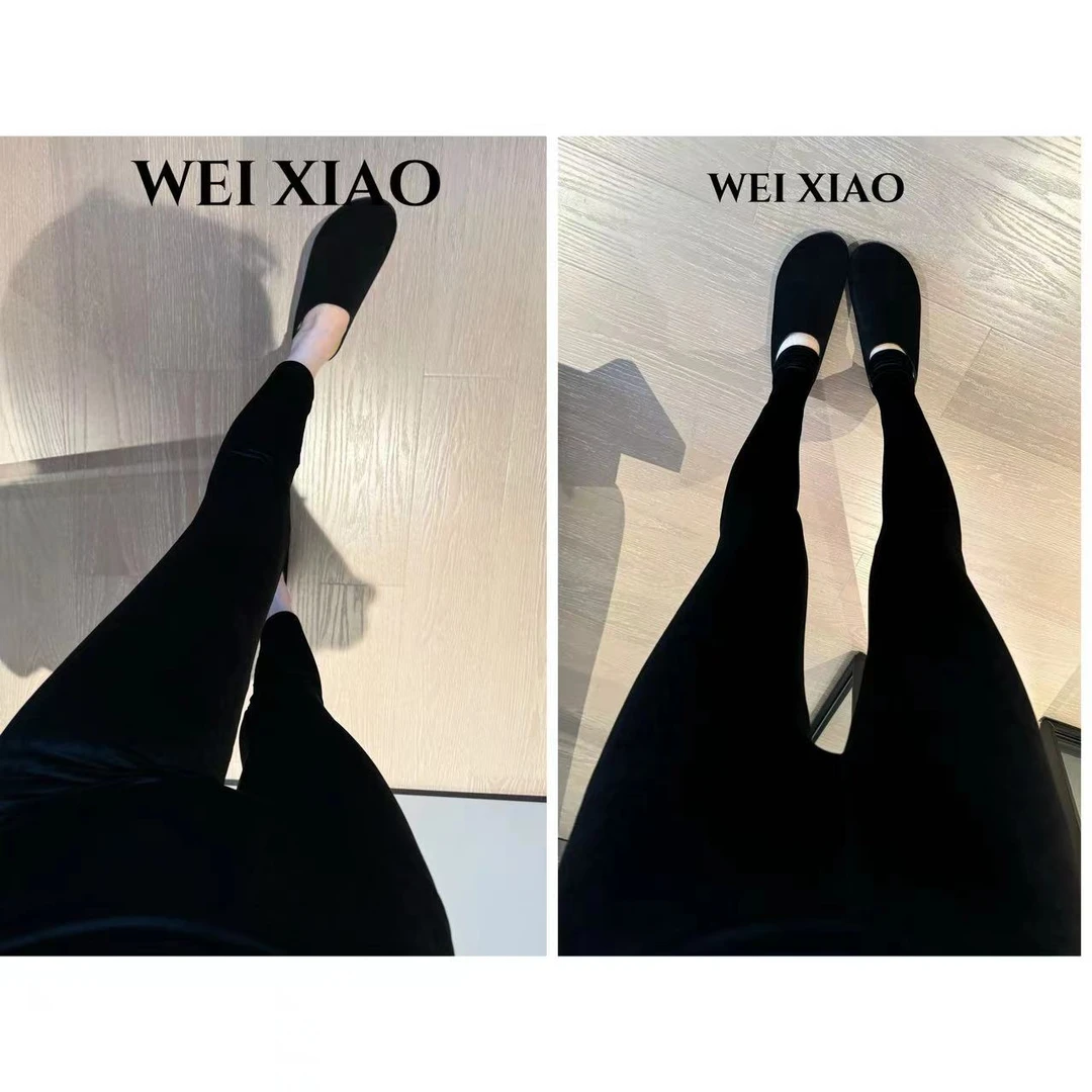 微笑家 中古系列【老钱打底裤】丝绒打底裤