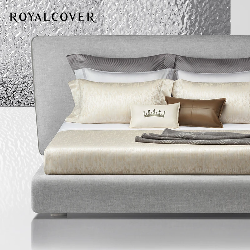 ROYALCOVER/罗卡芙140支套件长绒棉色织提花四件套 马略卡-浅香槟