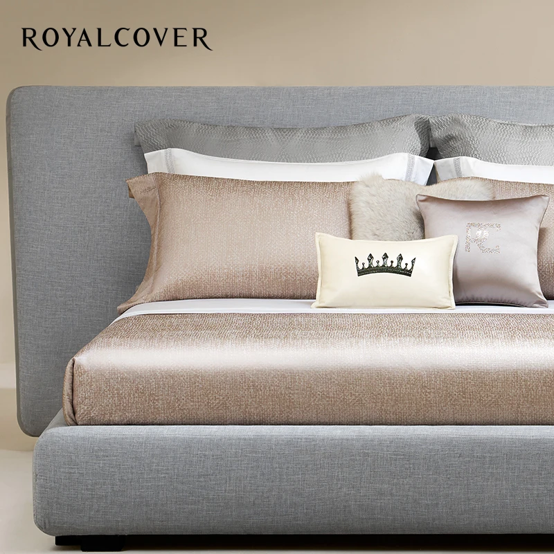 ROYALCOVER/罗卡芙欧式真丝丝棉提花四件套 克洛蒂尔