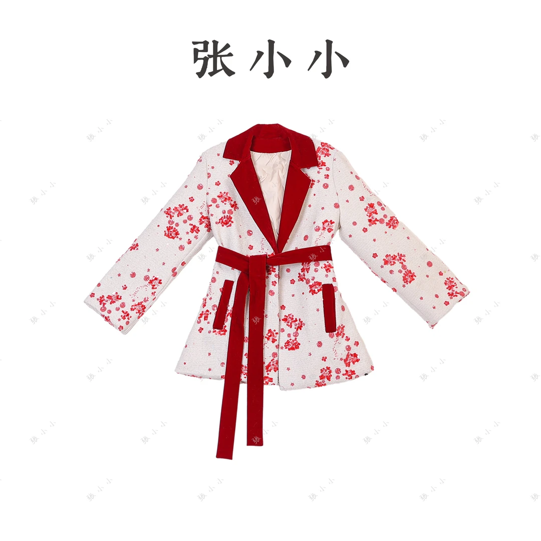 【张小小】踏雪寻梅-0102 “90白鸭绒+羊毛”羽绒大衣（BQ101）