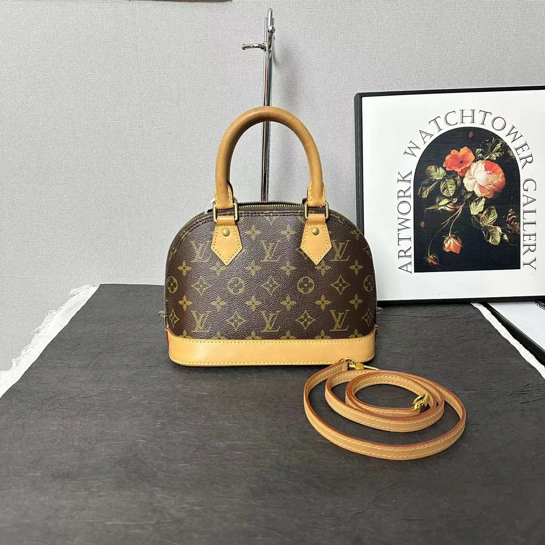 95新 LouisVuitton/路易威登 lv老花贝壳bb/斜挎包/手提包/单肩包