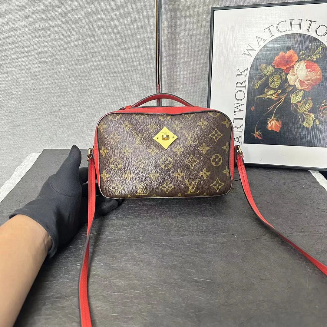 95新 LouisVuitton/路易威登 古登中古/lv红色相机包手提包斜挎包
