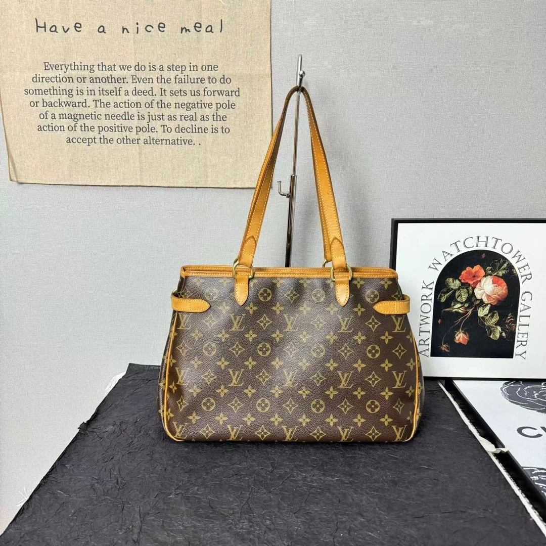 95新 LouisVuitton/路易威登 古登中古/lv横版南瓜包托特包单肩包