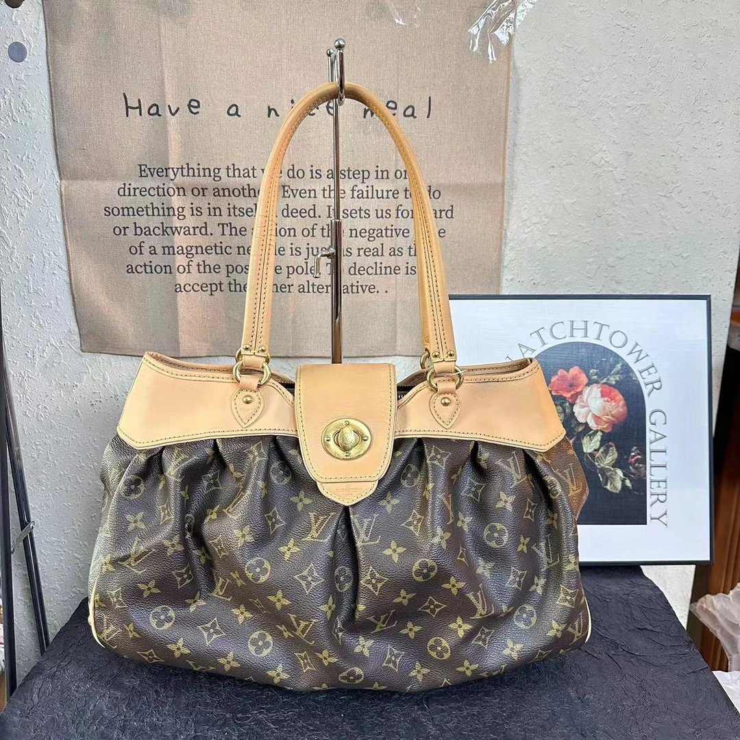 95新 LouisVuitton/路易威登 古登中古/lv金豆南瓜包/手提单肩包