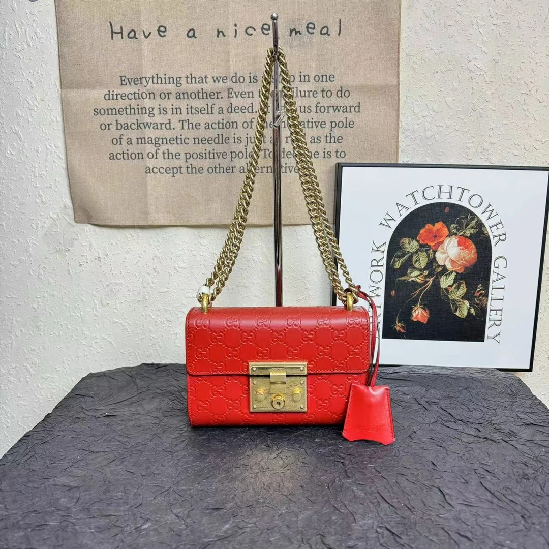 95新 GUCCI/古驰 古登中古/古驰斜挎包/月光宝盒包/gucci padlock