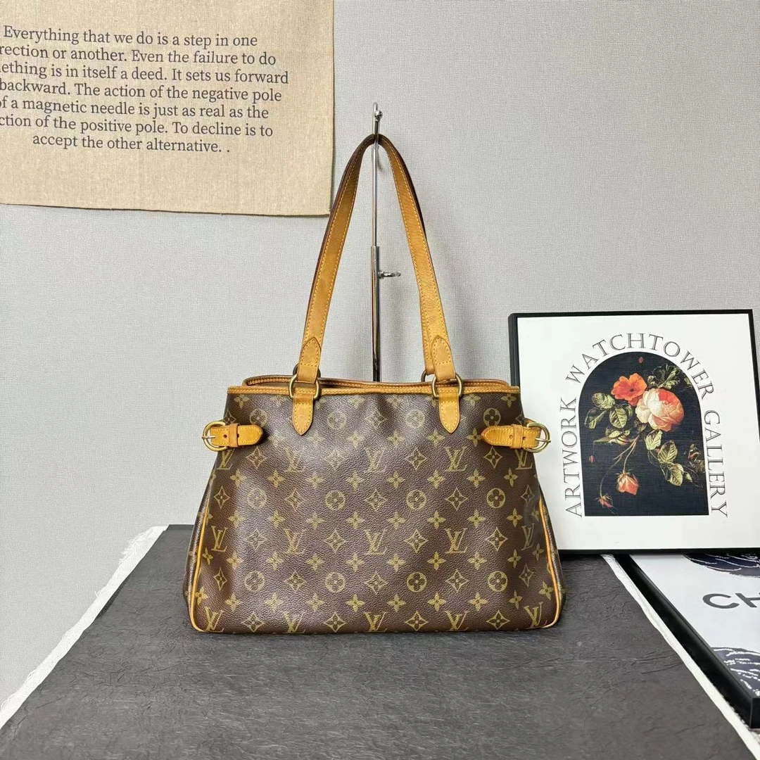 95新 LouisVuitton/路易威登 古登中古/lv横版南瓜包托特包单肩包