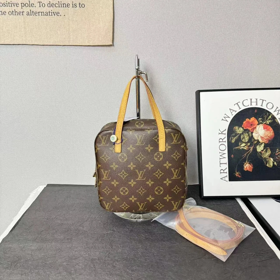 95新 LouisVuitton/路易威登 lv手提饭盒包/便当包/斜挎包/单肩包