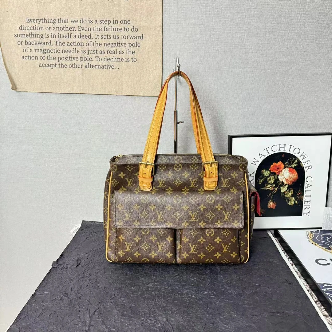 95新 LouisVuitton/路易威登 古登中古/LV骆驼包/腋下包/单肩包