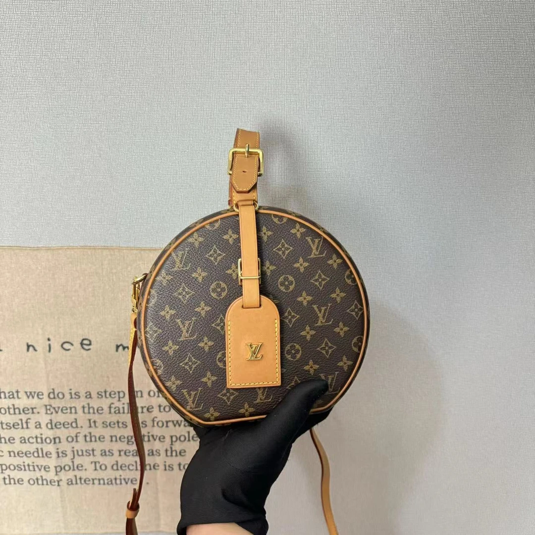 95新 LouisVuitton/路易威登 lv老花芯片硬饼包/斜挎包/手提包