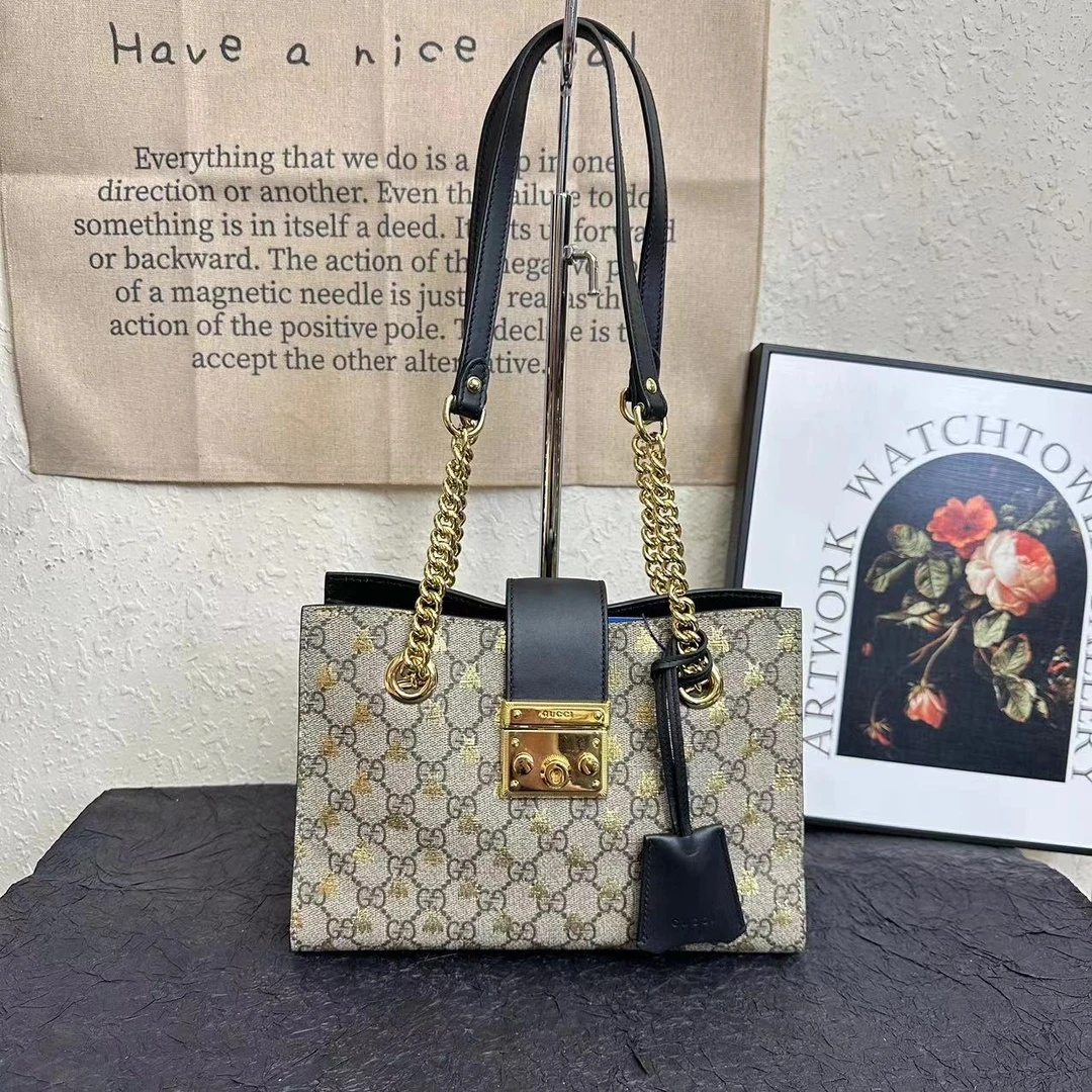 95新 GUCCI/古驰 古登中古/古驰蜜蜂包/padock单肩包/gucci斜挎包