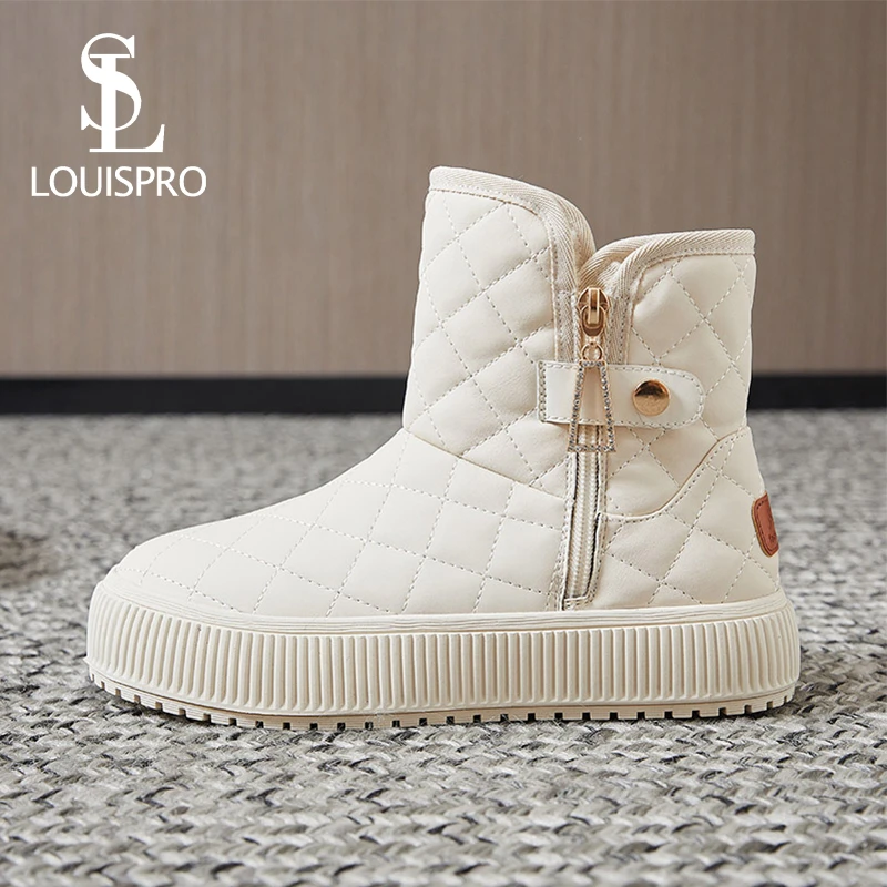 【意式名品|手工制造】LOUISPRO冬季雪地靴加绒高帮厚底女鞋