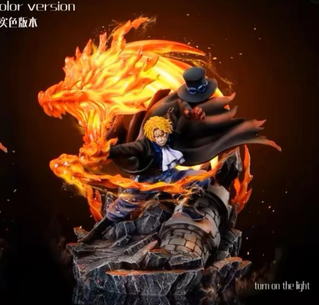 《肥陈GK》私人定制 海贼 天绘 火龙 萨博 实色发光 GK雕像