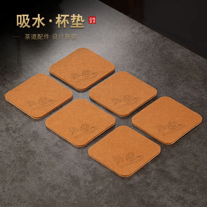 寻初堂吸水茶杯垫防烫隔热垫茶壶养壶垫中式禅意桌垫茶道配件套装