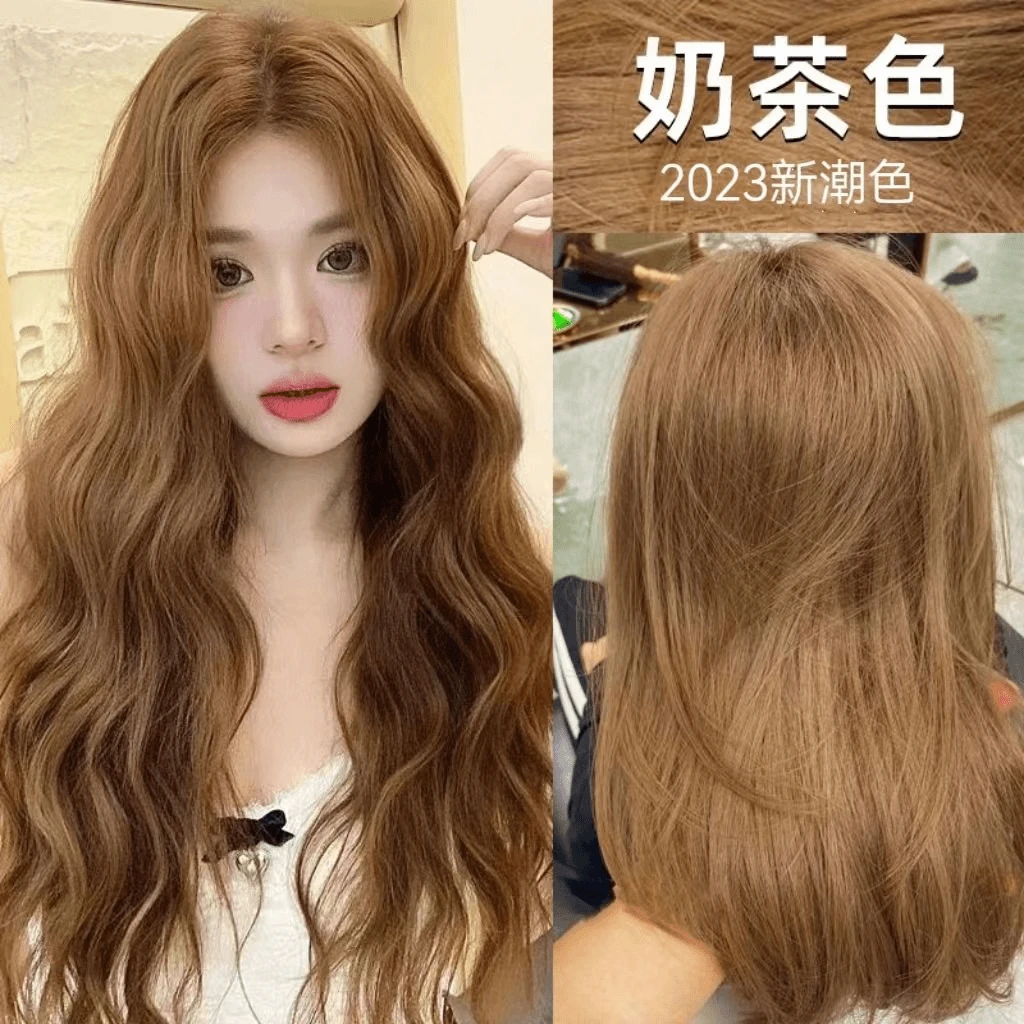 奶茶色染发膏2025流行色植物天然染发剂女学生自己在家染发纯新款