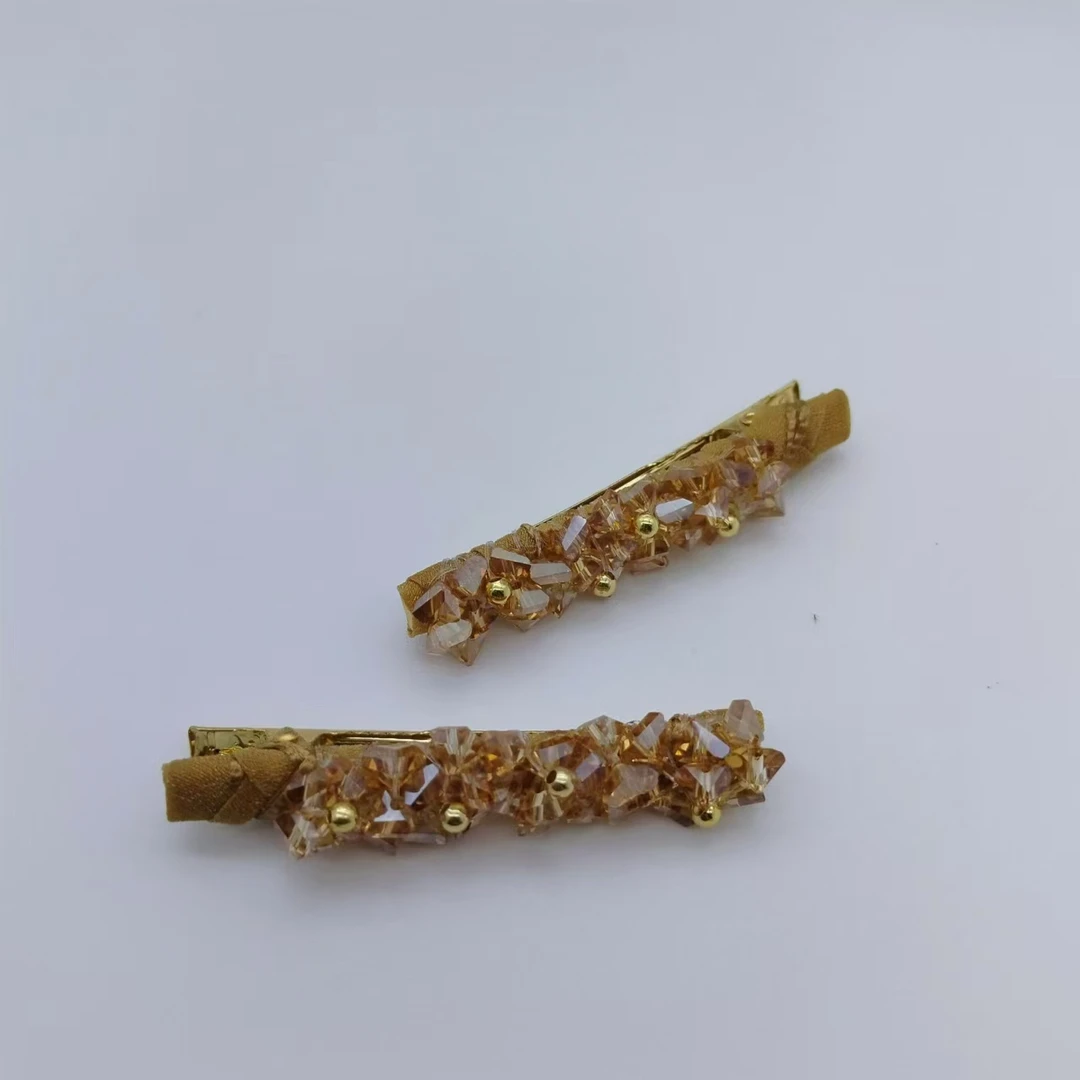 原创手工满天星6公分鸭嘴夹