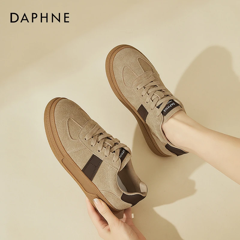 达芙妮德训鞋女鞋2025年秋季新款爆款复古运动鞋厚底阿甘鞋板鞋女