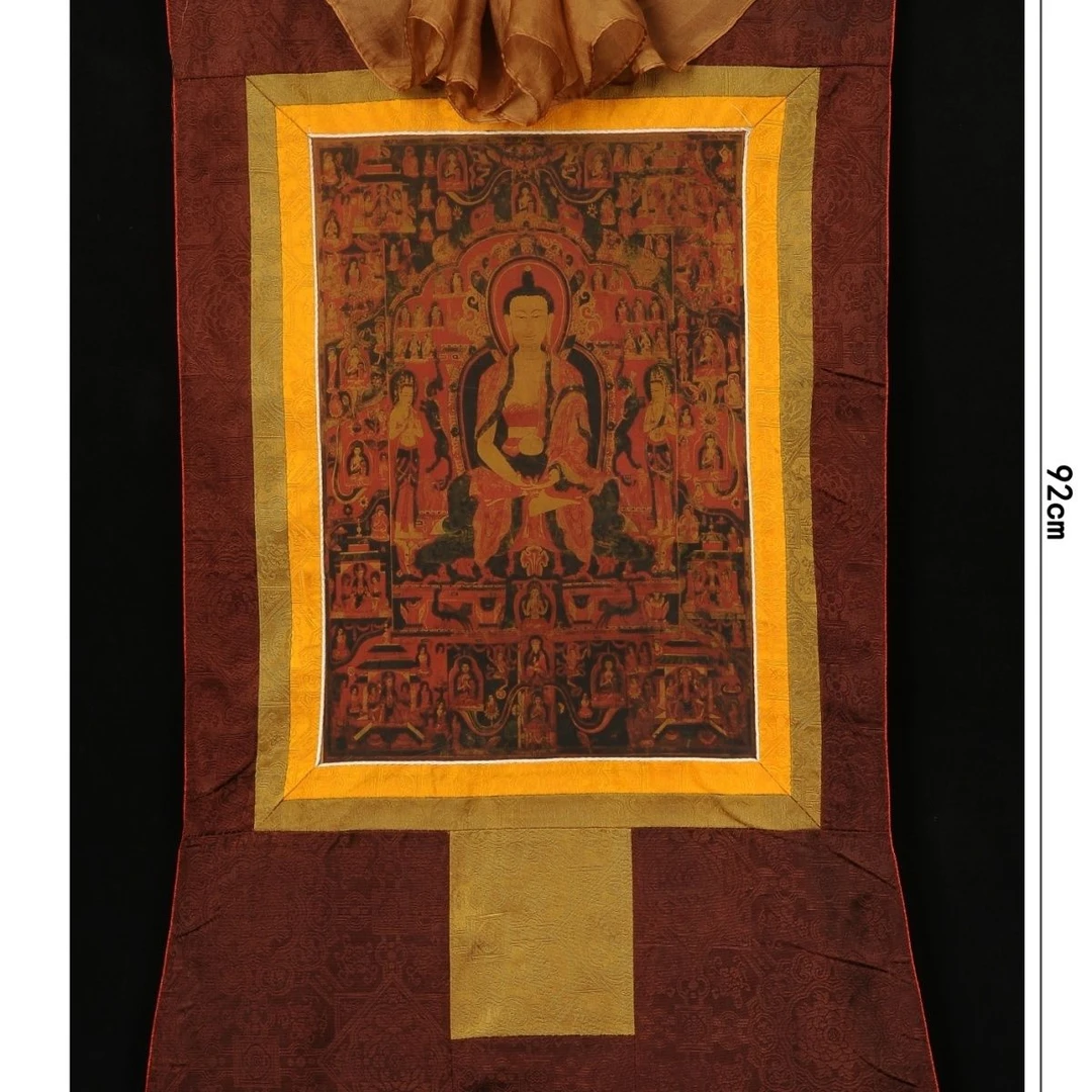 藏传臻品唐卡客厅中堂挂画藏族西藏招财装饰画佛堂壁画