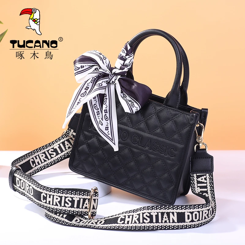 啄木鸟女包2025新款小香风斜挎包单肩百搭菱格手提包休闲专柜正品