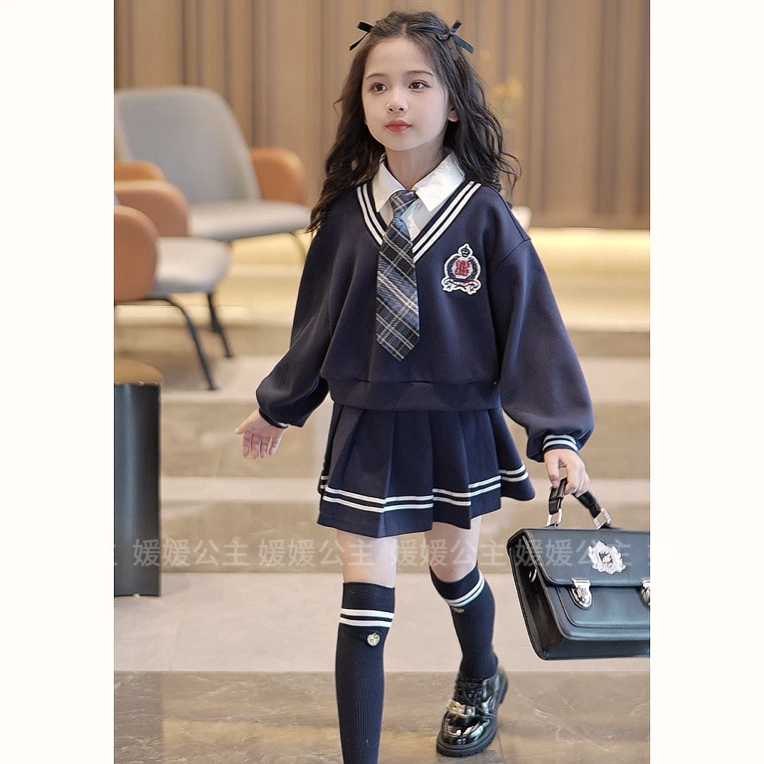 媛媛公主2024秋季女童中大童气质百搭学院风套装13353Q298