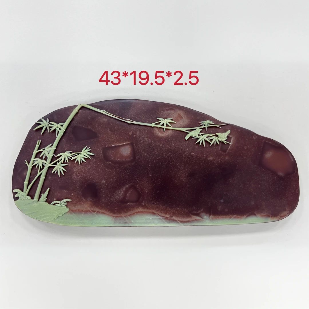 紫袍玉茶盘干泡台家居办公创意茶道轻奢便携小号壶承泡盘精美手工