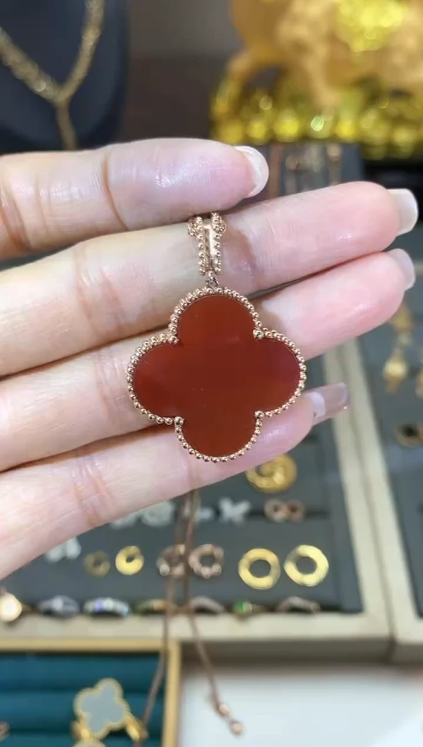 【闪购商品】玛瑙/玉髓吊坠(不含链)18K金镶嵌18K金玛瑙吊坠