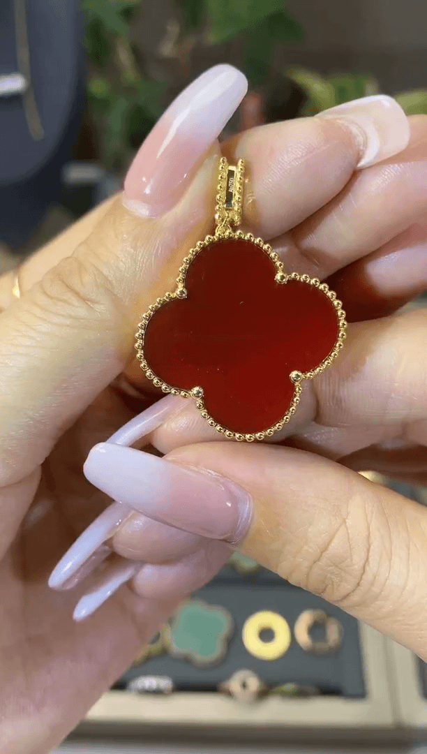 【闪购商品】玛瑙/玉髓吊坠(不含链)18K金镶嵌18K金玛瑙吊坠