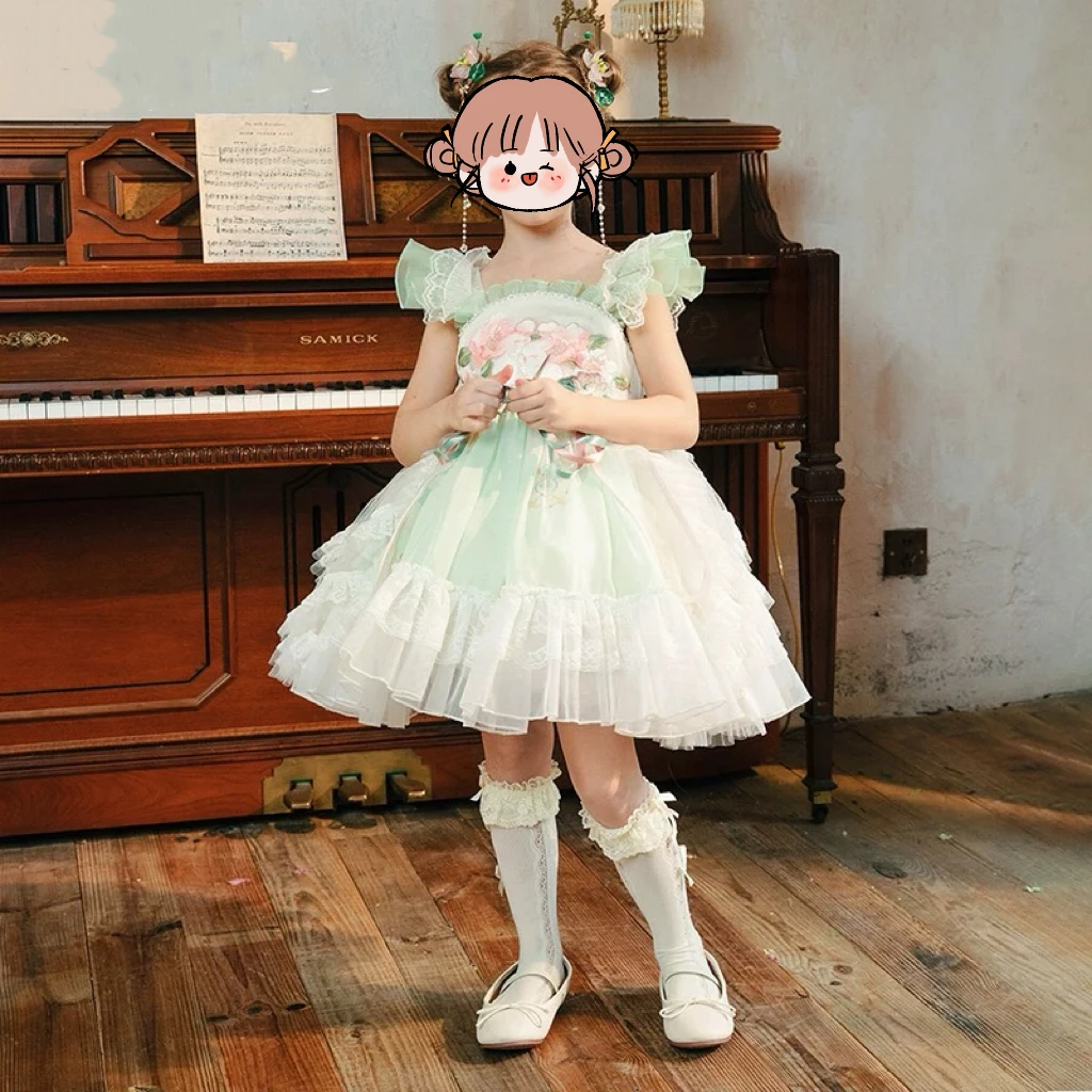 【贝妈高货8410】女童洛丽塔蓬蓬裙婚礼小女孩生日钢琴演出连衣裙