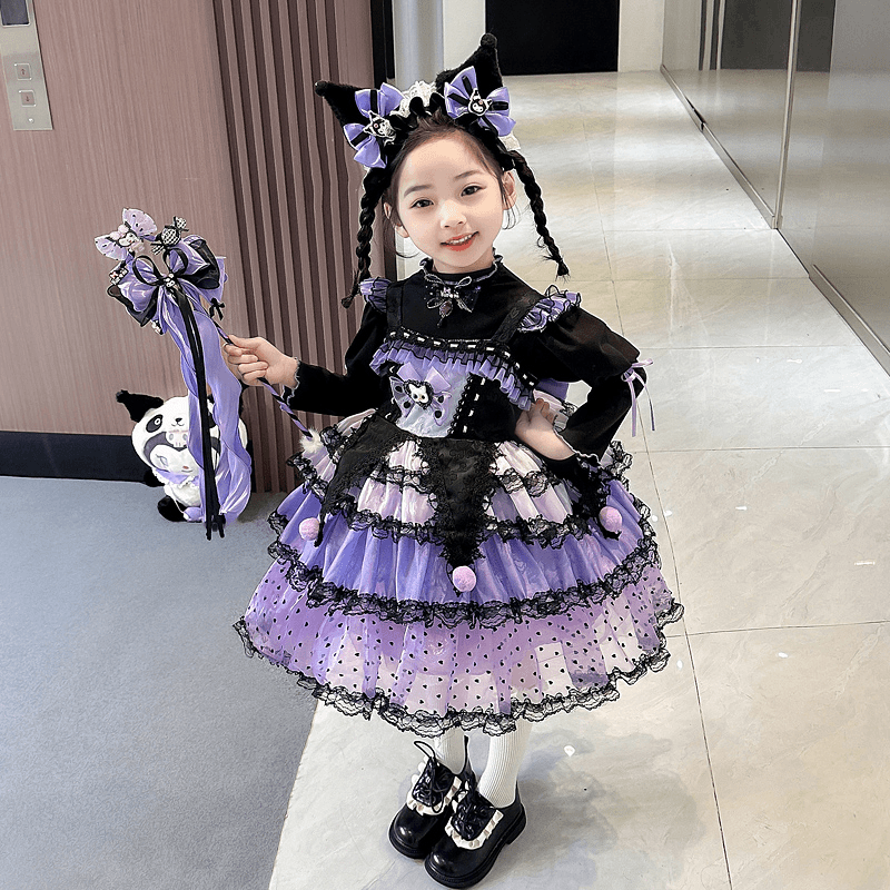 【童安精选】库洛米女童夏季连衣裙儿童吊带洛丽塔公主裙生日礼服裙