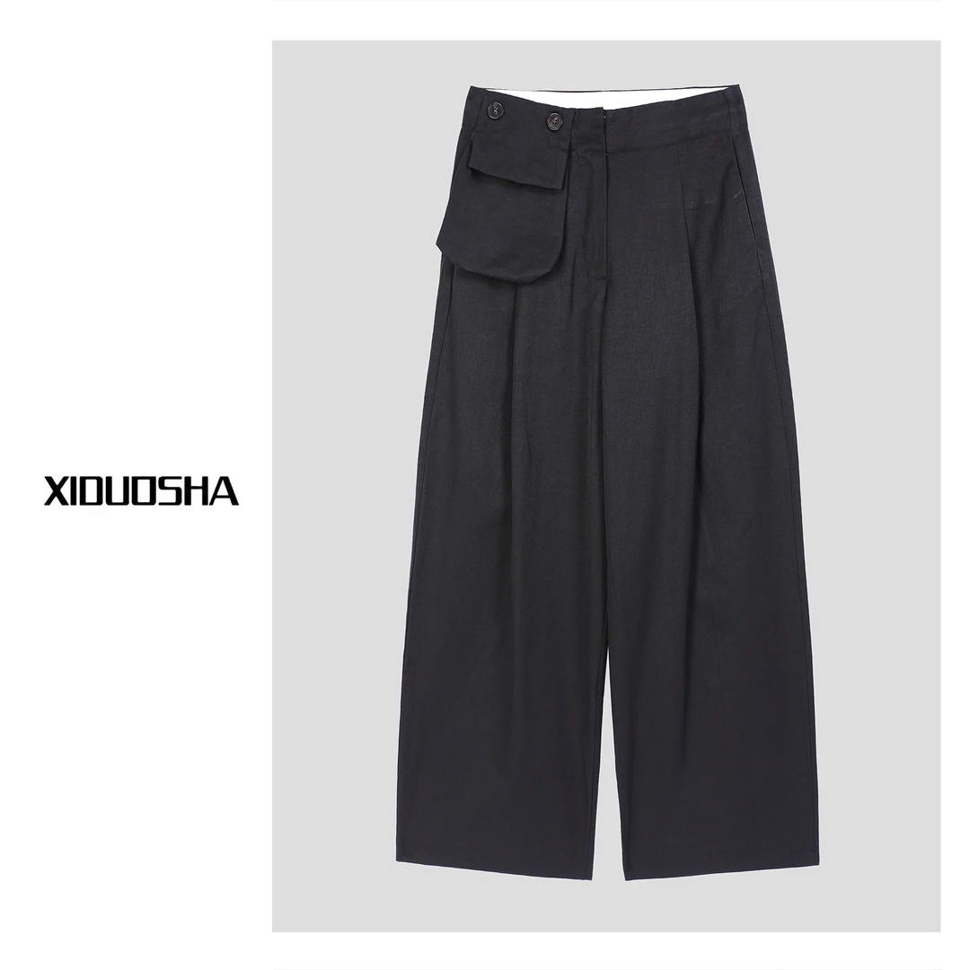 XIDUOSHA/喜朵莎原创设计师款时尚休闲百搭显瘦腰包休闲裤XDS482