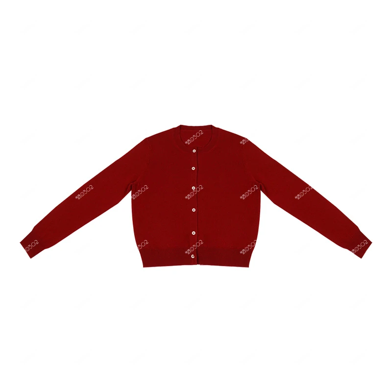 MEI0502  红色开衫圆领长袖极简质感小外搭TB2M116161