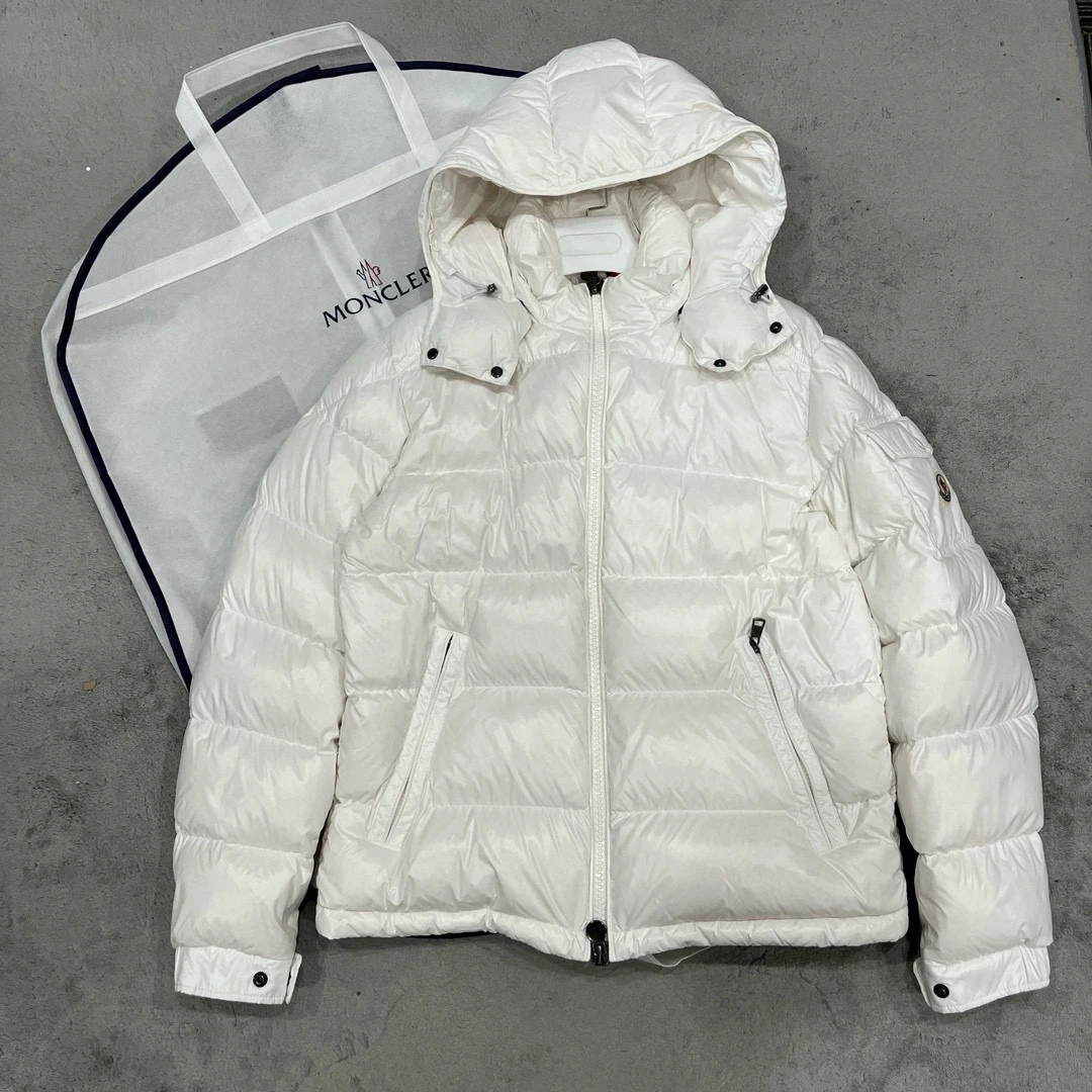 全新/MONCLER 蒙口 白色Maya羽绒服 6码男士  D14746