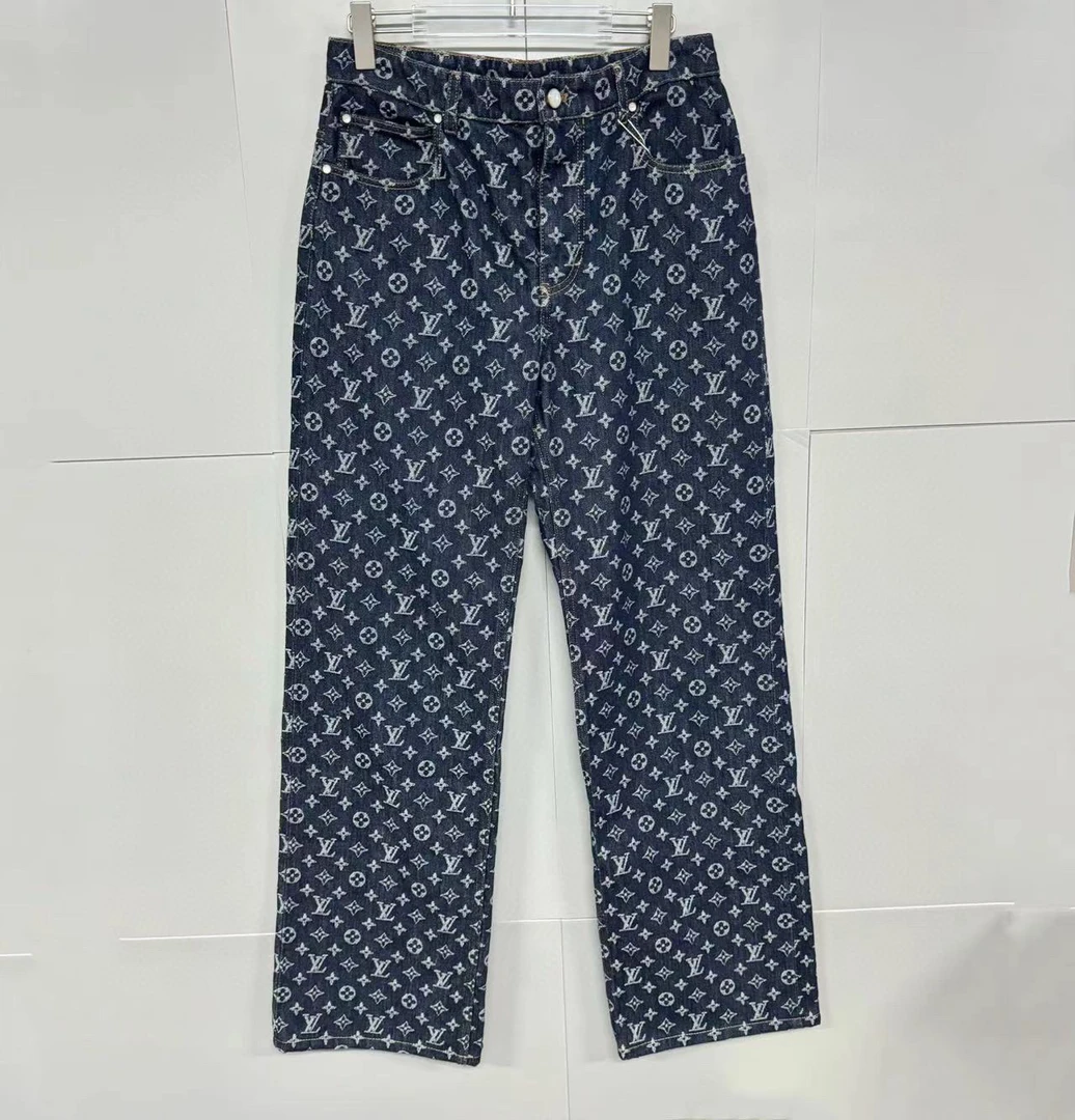 全新/LV SS24 timberland联名满印牛仔长裤 32码 D13811
